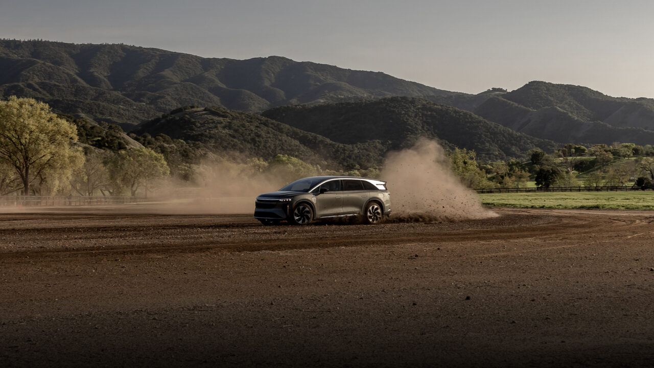 Lucid’s First SUV Takes to the Santa Ynez Foothills